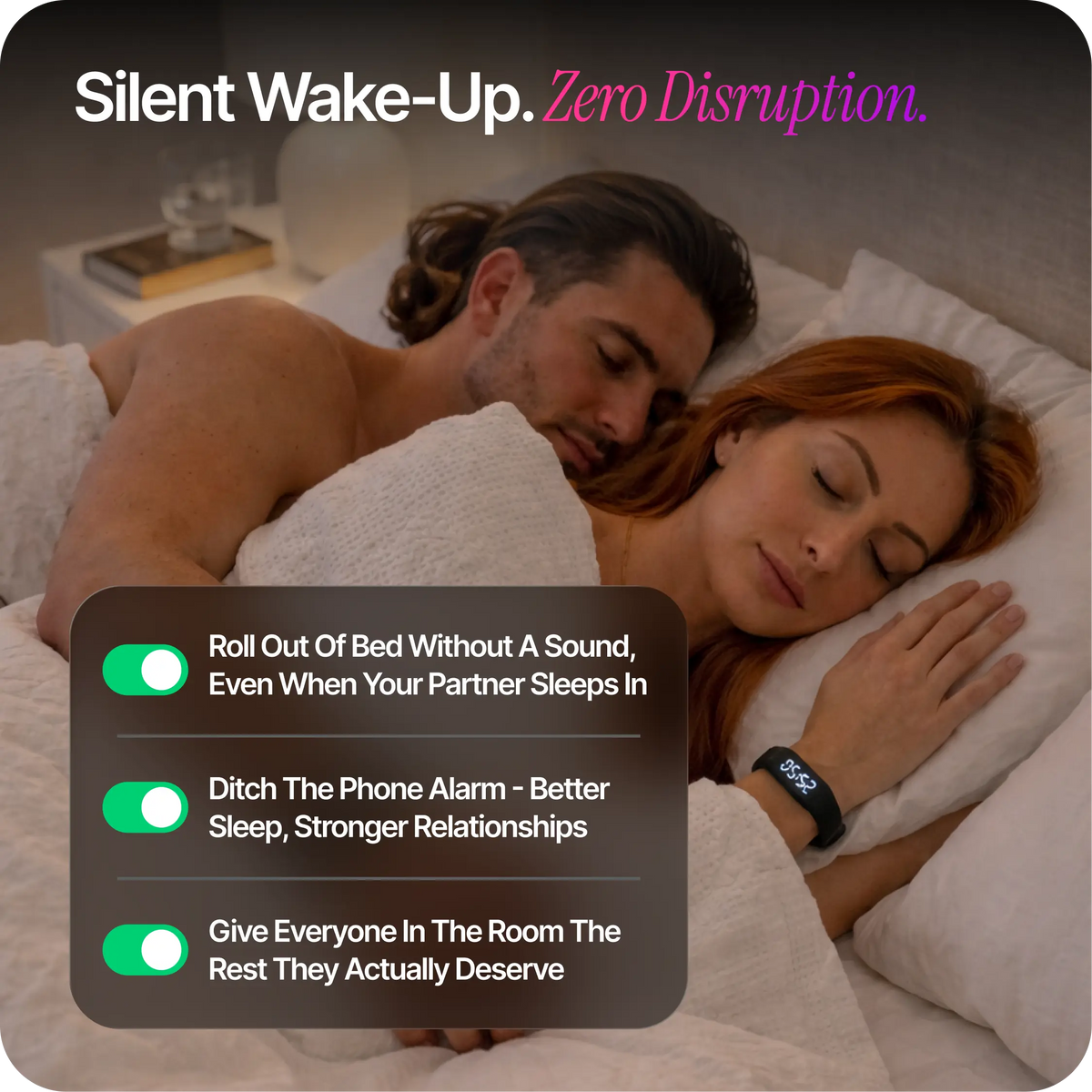 ⏰🤫 Silent Vibration Alarm Clock – Wrist-Worn Wake-Up Device for Heavy Sleepers 🔋