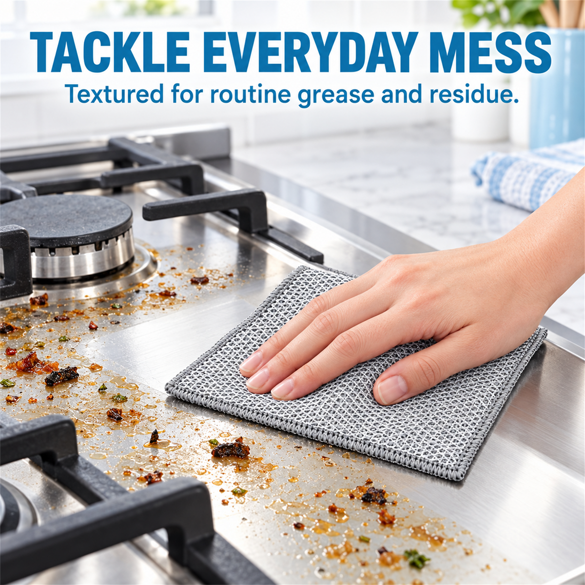 🧽✨20-Count Non-Scratch Wire Dishcloths – Reusable Kitchen Cleaning Towels for Wet & Dry Use 🍽️
