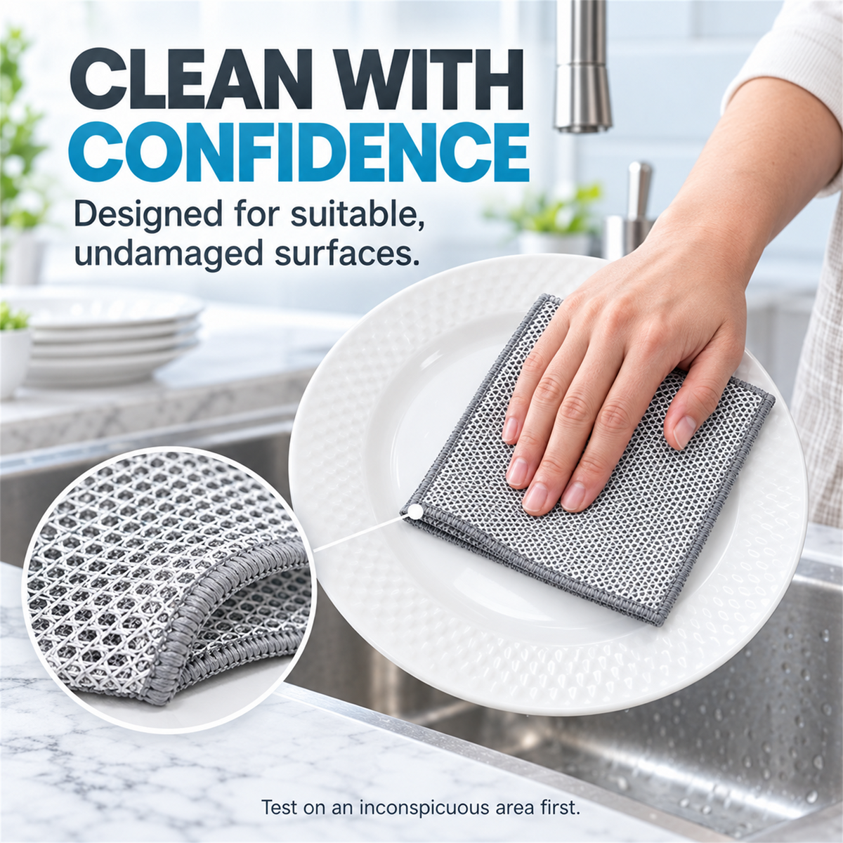 🧽✨20-Count Non-Scratch Wire Dishcloths – Reusable Kitchen Cleaning Towels for Wet & Dry Use 🍽️