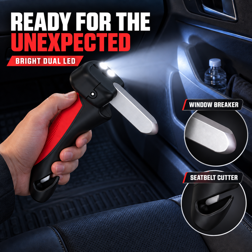 🚗🦯 All-in-One Car Cane Mobility Aid – Door Handle Assist with LED Light & Emergency Tool 🔦