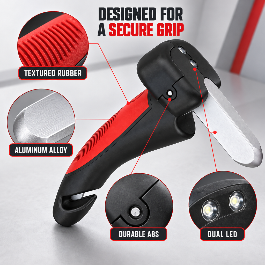 🚗🦯 All-in-One Car Cane Mobility Aid – Door Handle Assist with LED Light & Emergency Tool 🔦