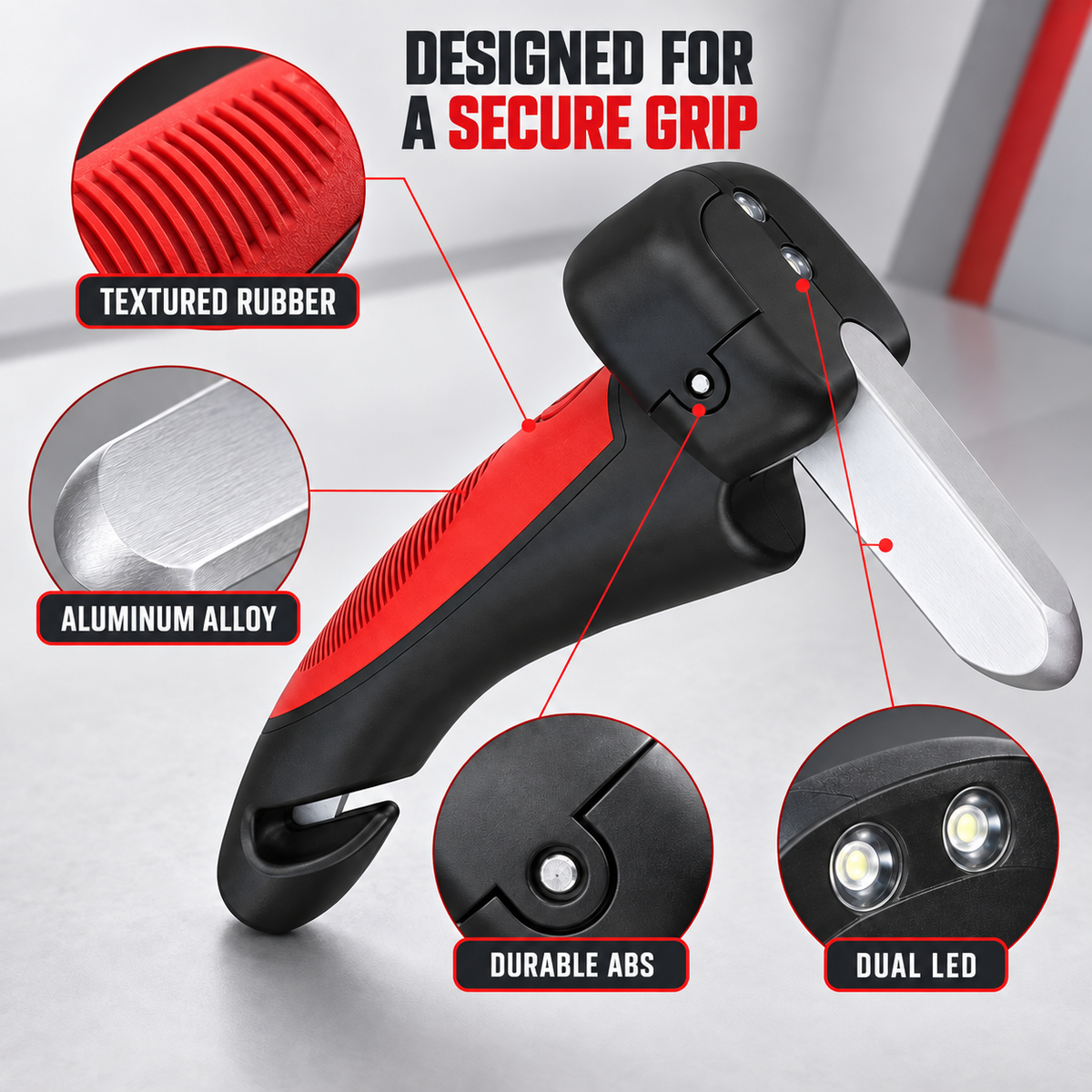 🚗🦯 All-in-One Car Cane Mobility Aid – Door Handle Assist with LED Light & Emergency Tool 🔦🚗