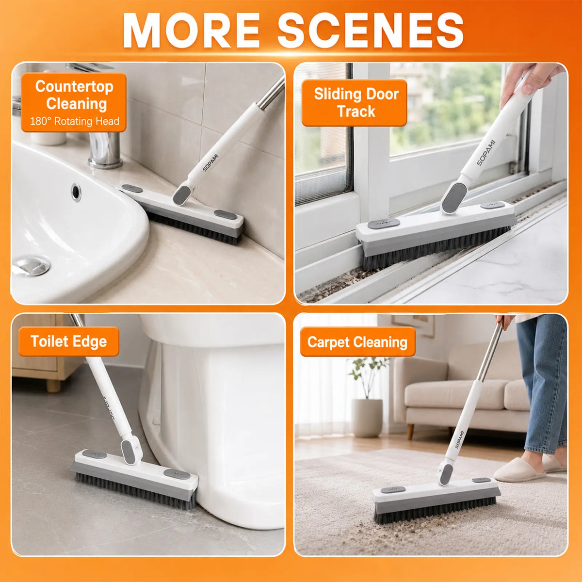 🧽✨ 180° Rotating Gap Cleaning Tool – Extendable Adjustable No-Touch Cleaner for Windows 🪟