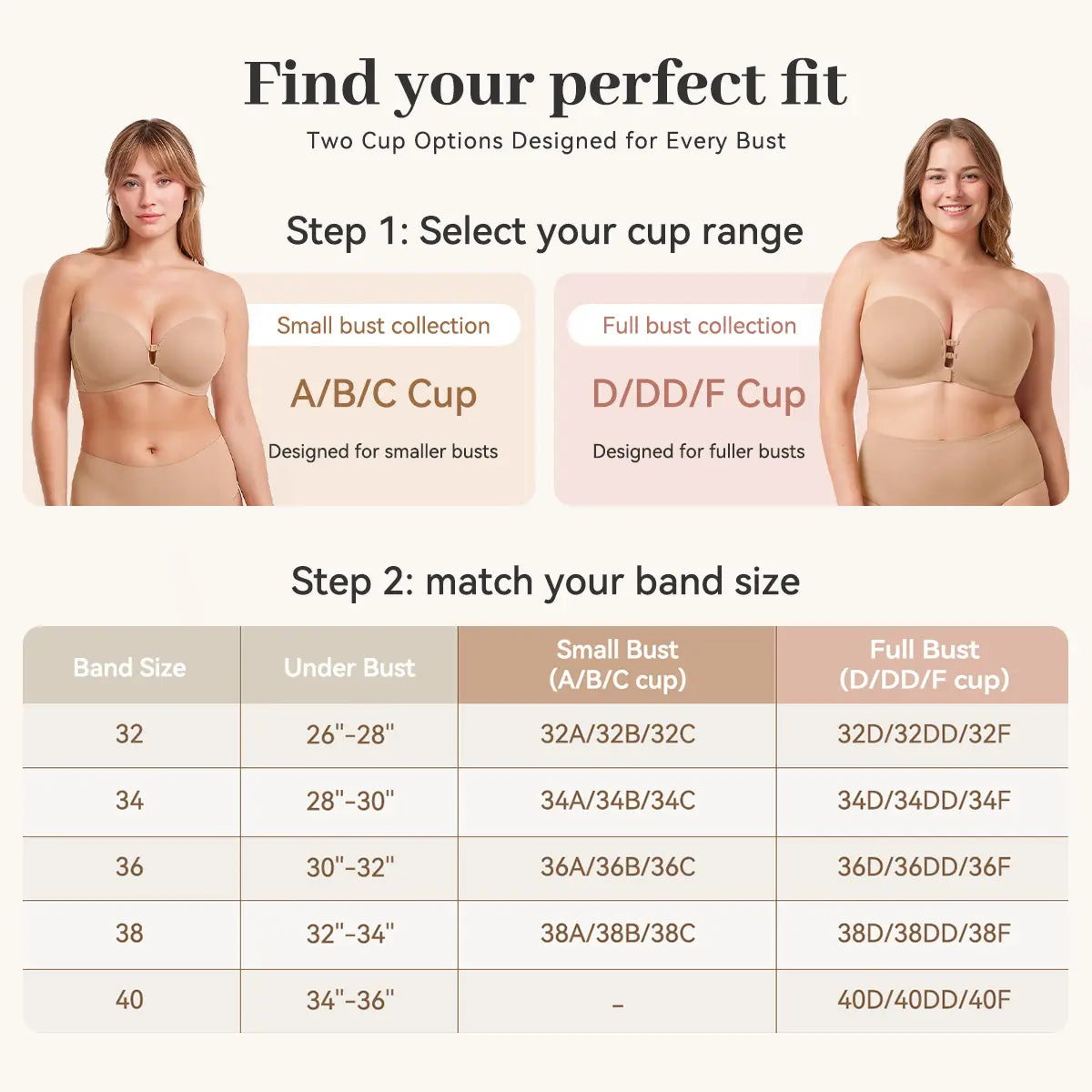 LUCKMEEY Womens Strapless Front Closure Bra Push Up Lift Bra Padded Add Cup Non Slip  Anti-Slip Grip & Removable Straps Fit Outfits Wireless Supportive  Seamless Comfortable