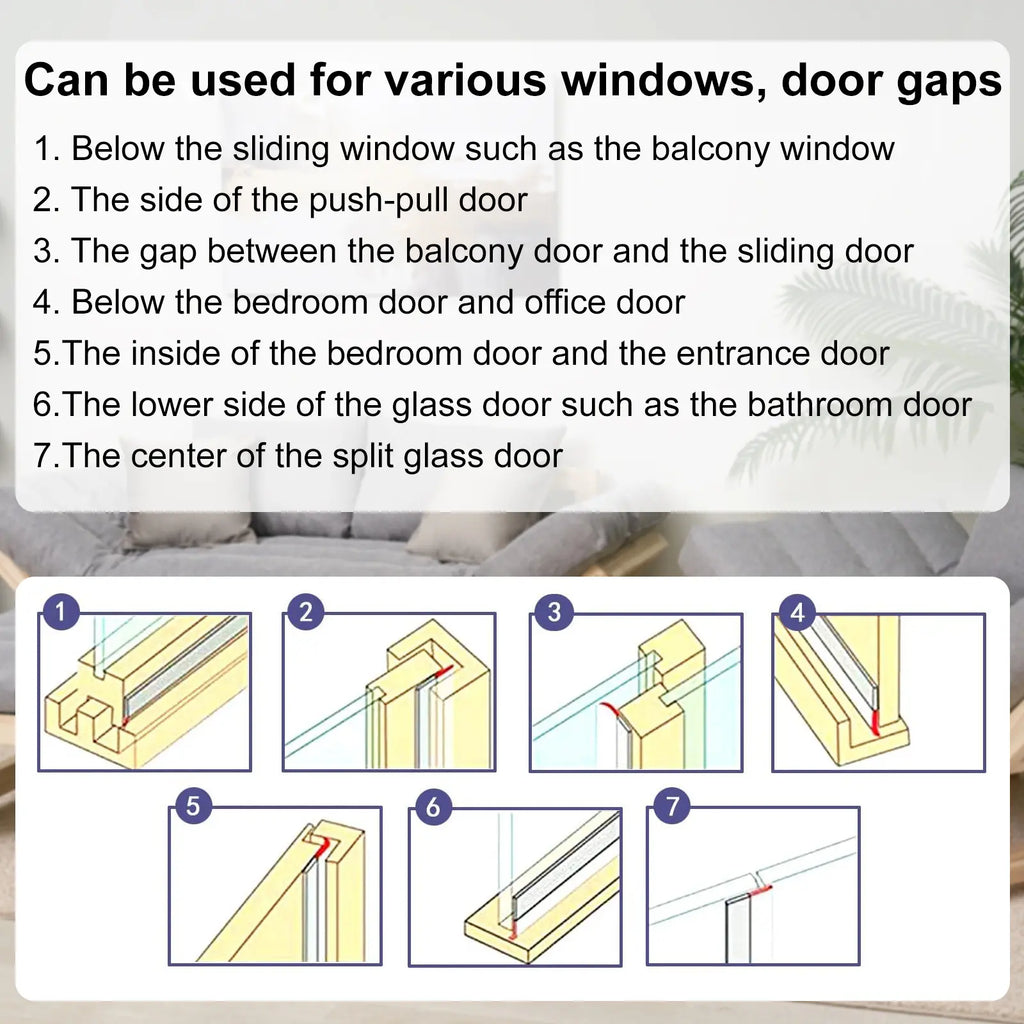 🚪🌬️ Door Weather Stripping Seal – Self-Adhesive Draft Stopper for Doors & Windows 🏠✨