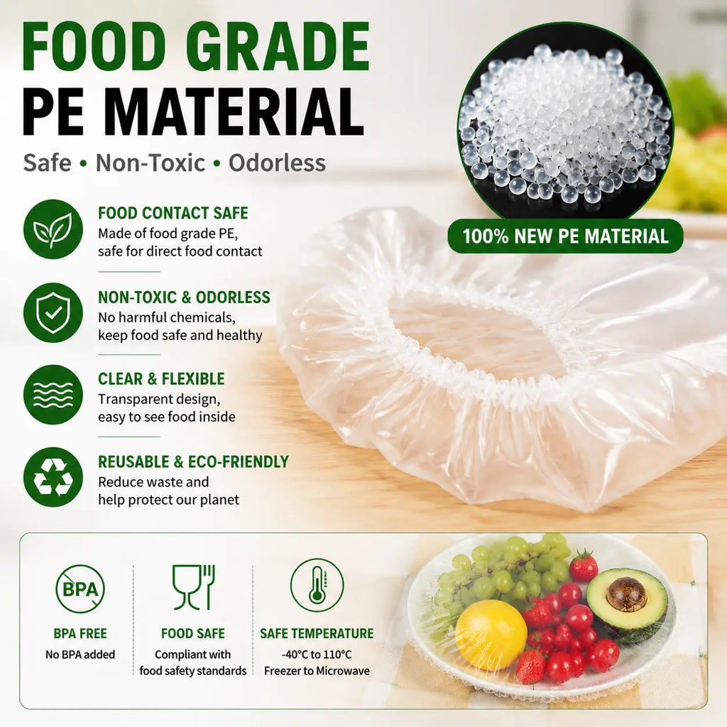 🥗 100PCS Disposable Stretch Food Covers 🍽️✨