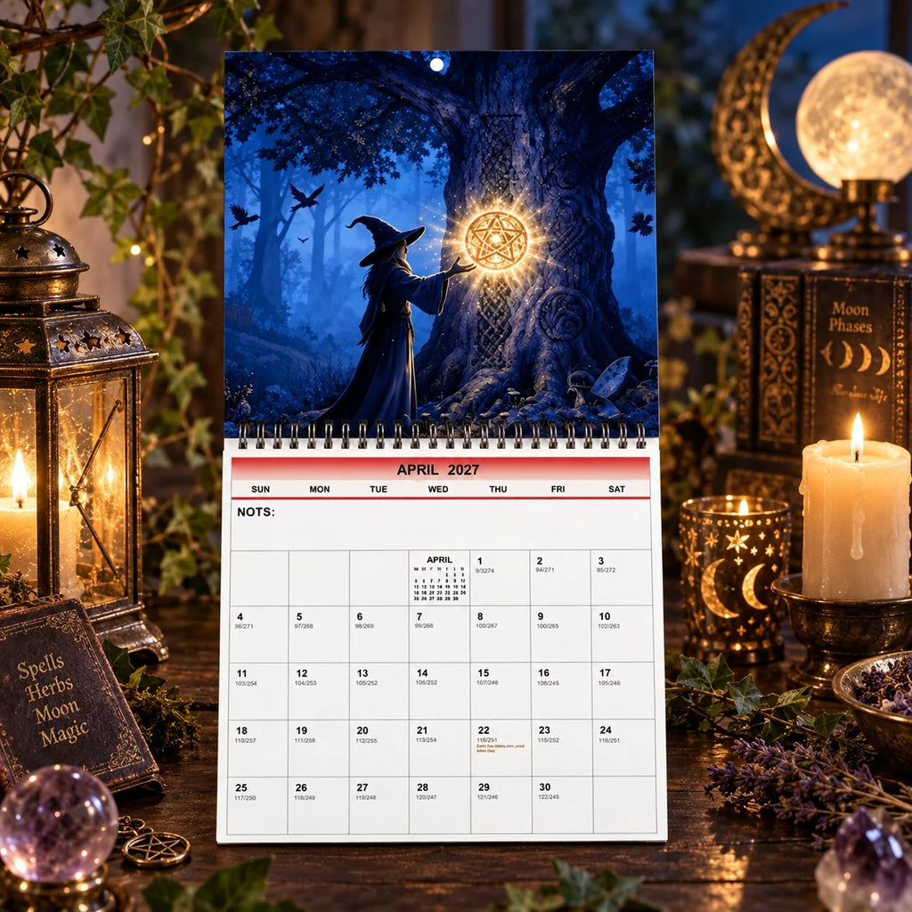 🧙‍♀️🌙 Witches' Calendar 2027 – 12-Month Mystical Wall Calendar for Magic Lovers ✨