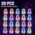 👻 Glow-in-the-Dark Ghost Beads – 20/50pcs for Halloween & DIY Crafts 🎃