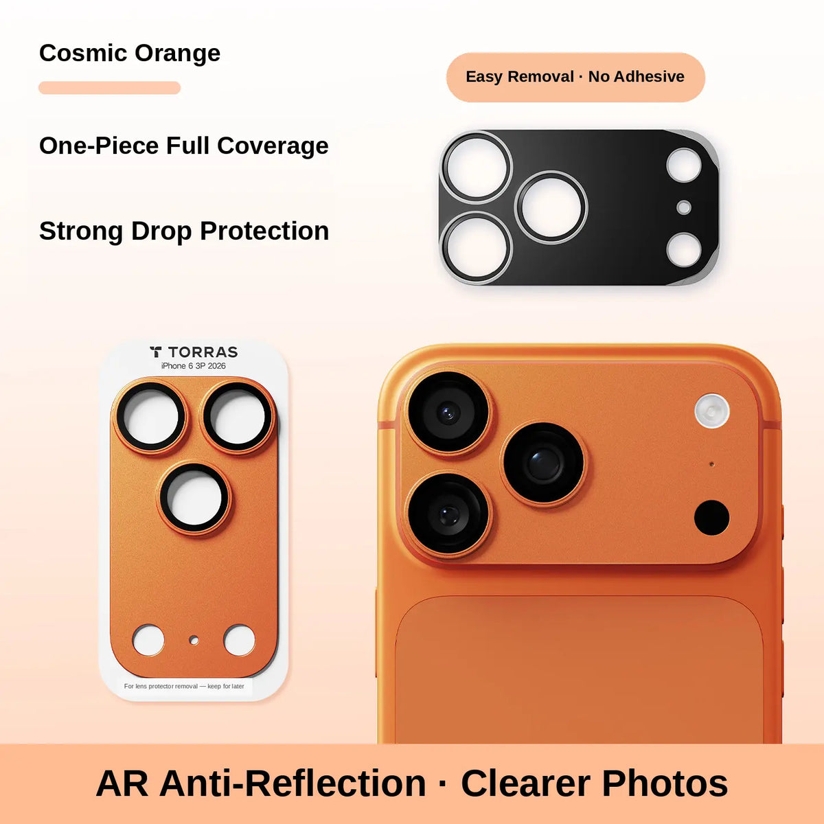 iPhone 18 Camera Lens Protector — Full-Coverage 9H+ Glass Protection
