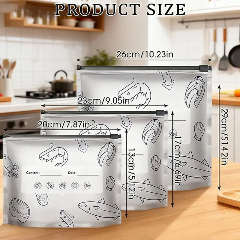 10PCS Reusable Aluminum Foil Food Storage Bags – Stand-Up Zip Lock Fresh-Keeping Bags