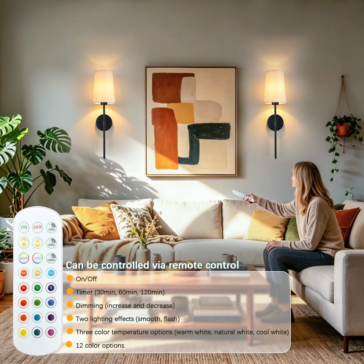 Light Up Your Space Your Way – Wireless RGB Wall Sconces for Every Mood