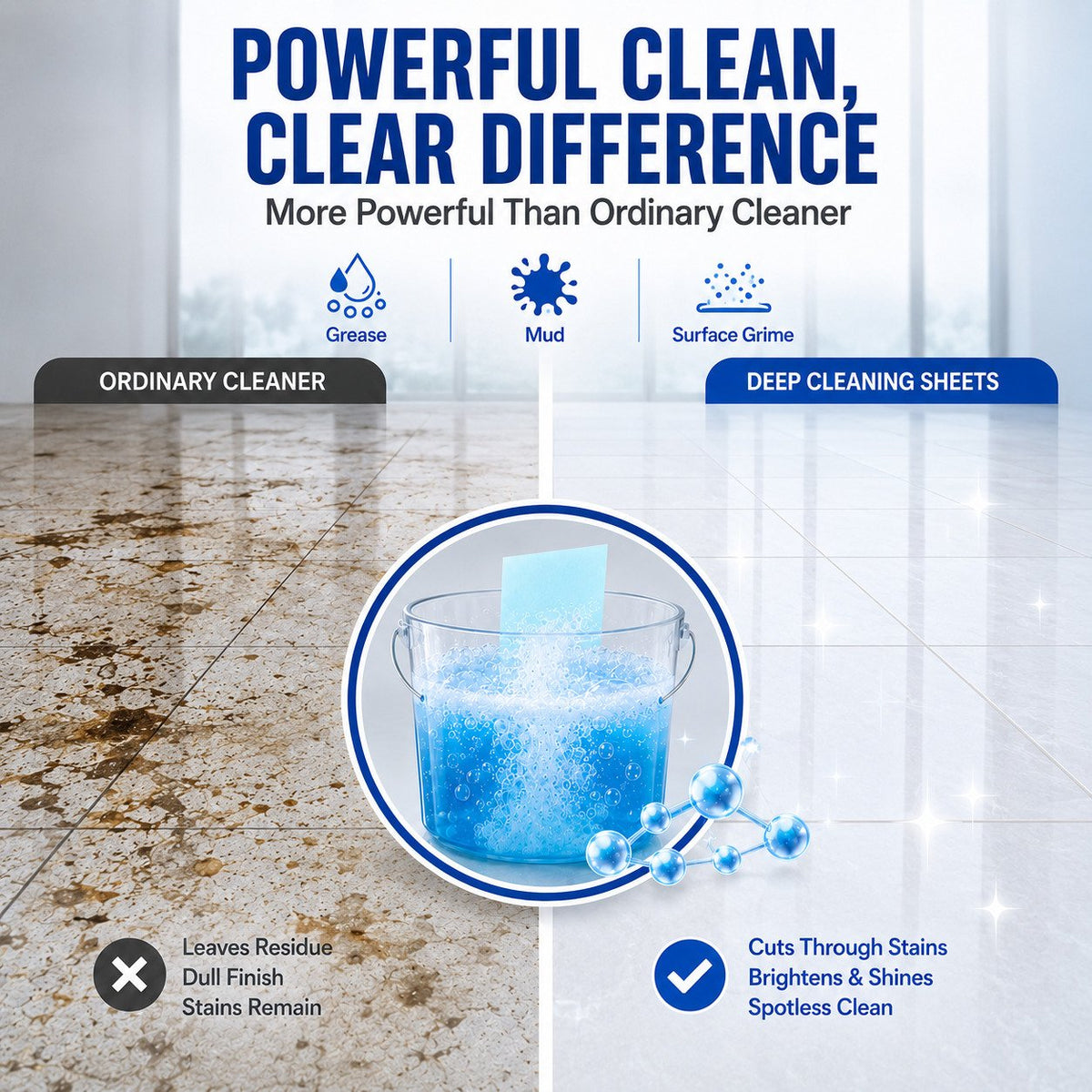 Heavy-Duty Multi-Surface Dissolvable Cleaning Sheets