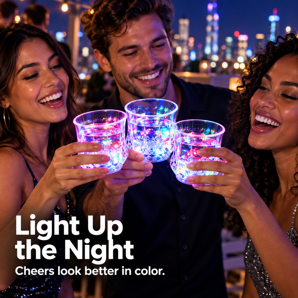 ✨✨Liquid Activated LED Light Up cups Crystal Drink Set