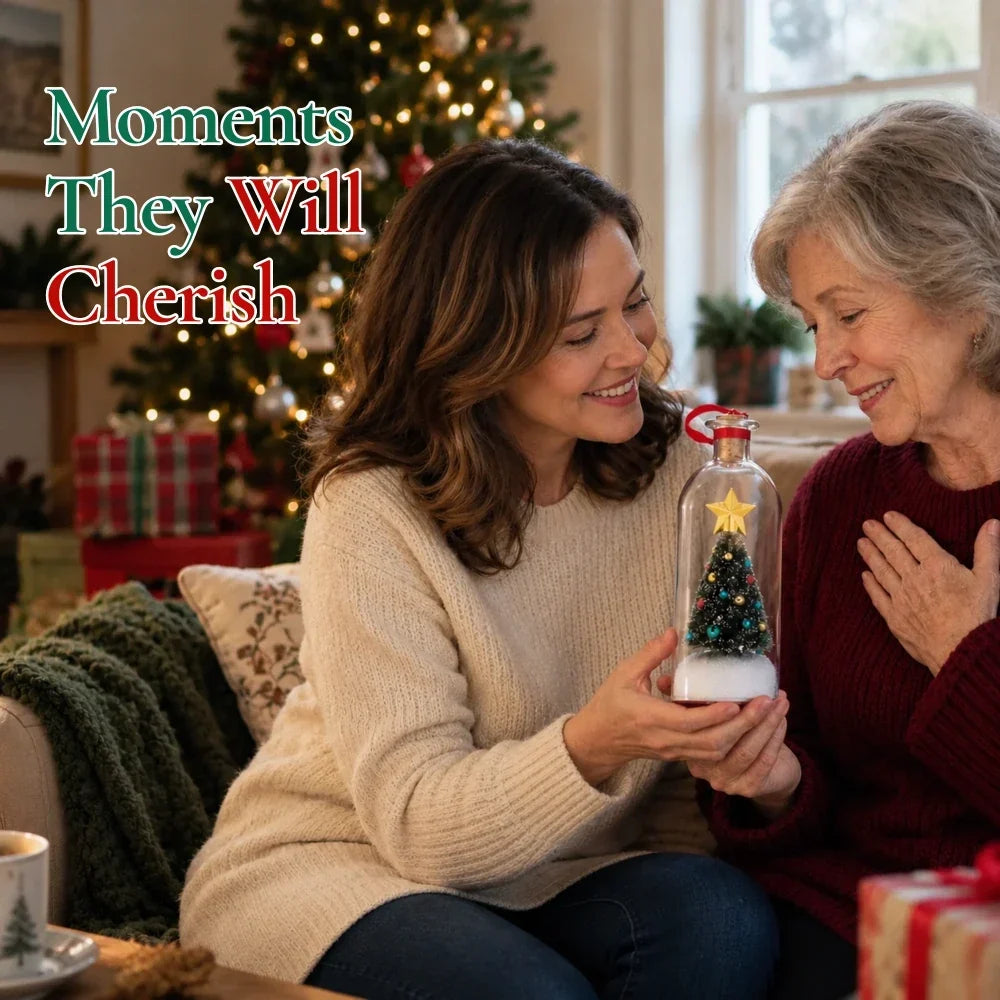 🎄🎙️ RUXACTY Recordable Christmas Message in a Bottle Ornament – Voice Keepsake 🎁✨