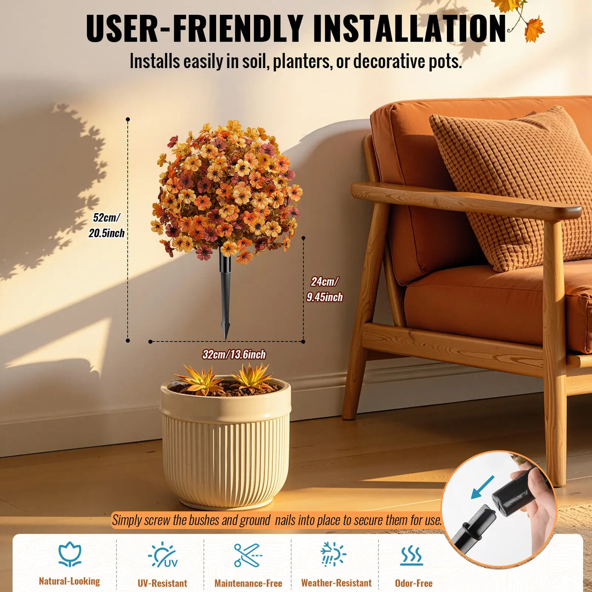 🍂🍂Realistic Fall Garden Stake — Easy Autumn Decor for Your Porch & Yard