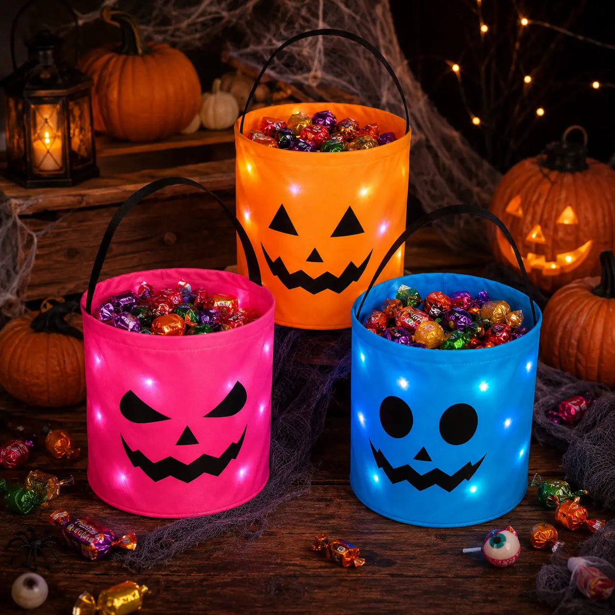 Light Up the Fun – The Spooky LED Pumpkin Buckets Every Halloween Needs! 🎃✨