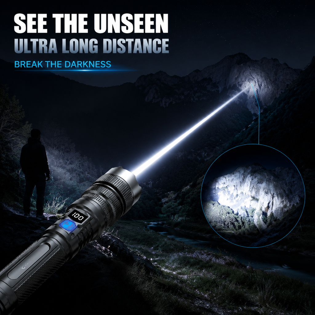 ⚡ 50% Off!🔦🔋 2-in-1 Flashlight Power Bank – Rechargeable, Waterproof & Adjustable Brightness ⚡