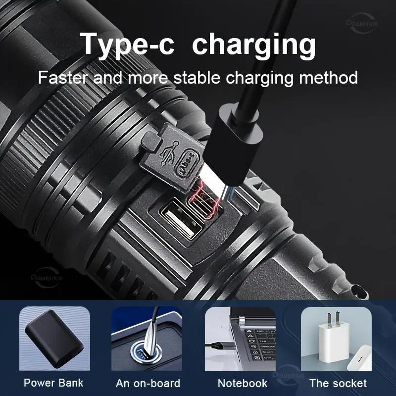 2-in-1 Portable Strong Flashlight Power Bank