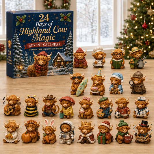 🔥 LAST DAY 50% OFF – 🐮 24 Days of Highland Cow Advent Calendar 🎄🎁✨