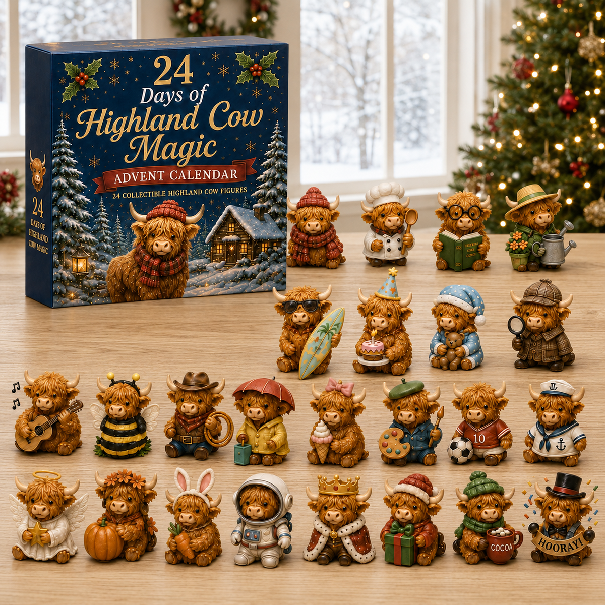 🔥LAST DAY 50% OFF-🐮 24 Days of Highland Cow Advent Calendar
