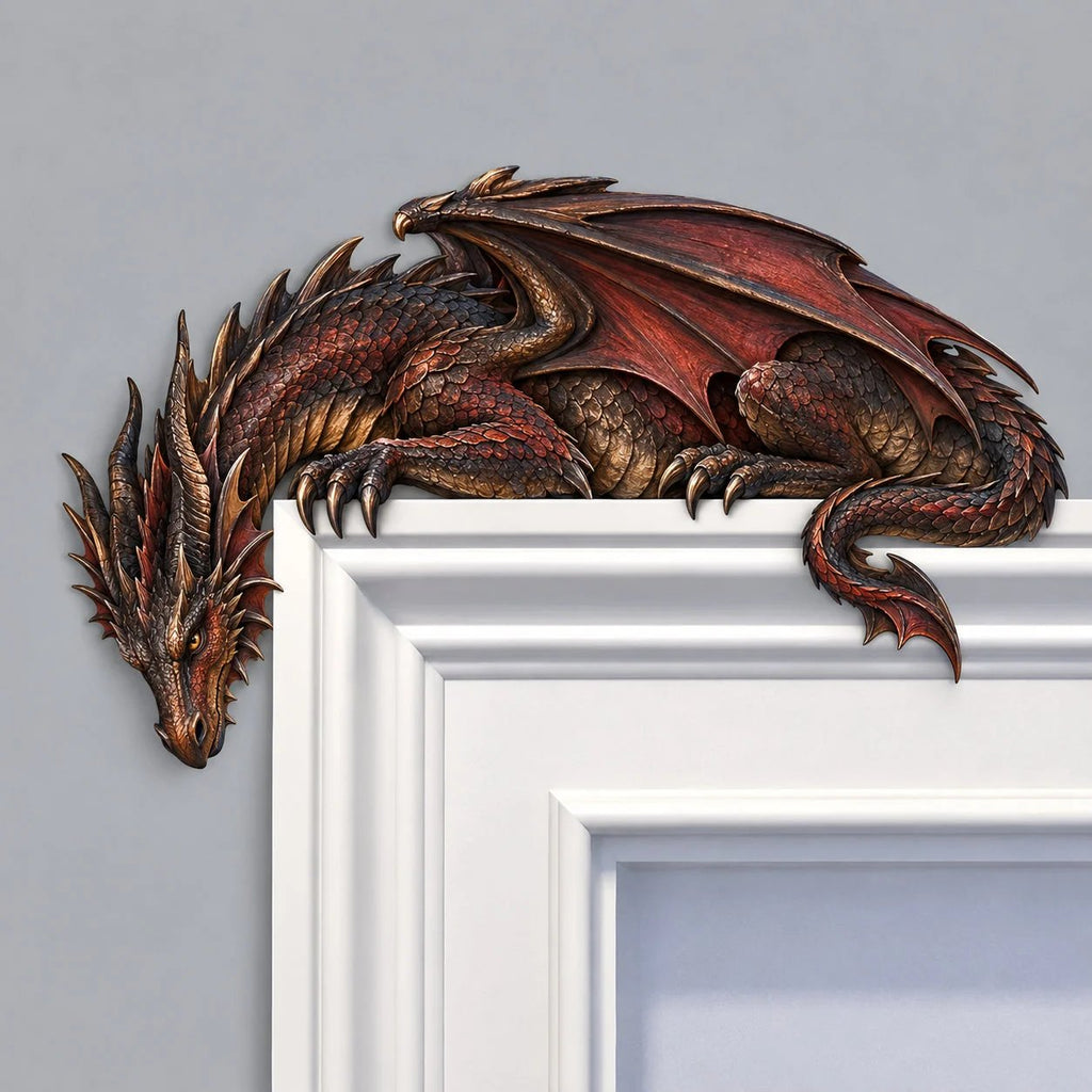 ⏳🔥 Last Day 50% OFF – Sleeping Dragon Door Topper | Fantasy Dragon Guardian Wall Decor 🐉🏰✨