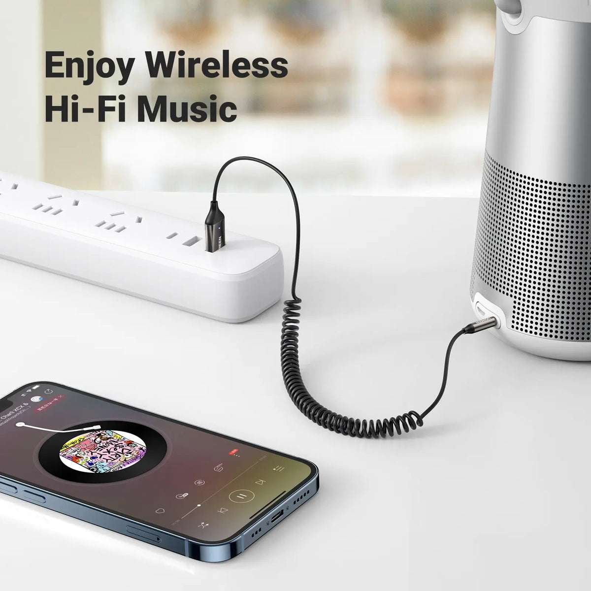 🚗🎵Upgrade Your Car Audio – Bluetooth 6.0 AUX Wireless Receiver with Hands-Free Calling