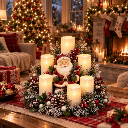 🎅🎄 Christmas Santa Table Centerpiece – Festive Winter Holiday Decor！！！✨✨