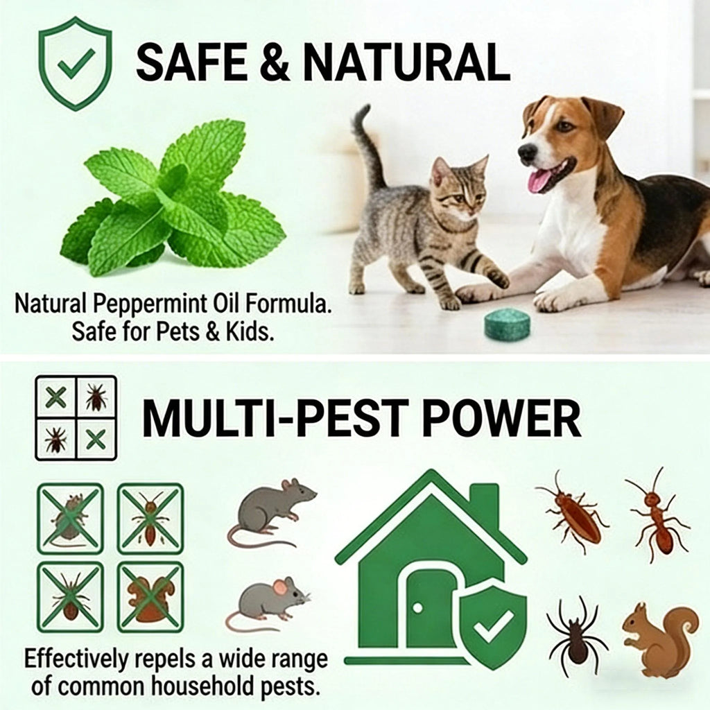 🌿 Natural Peppermint Rodent Repellent Balls (12-Pack) – Keep Rats & Mice Away 🐭🚫