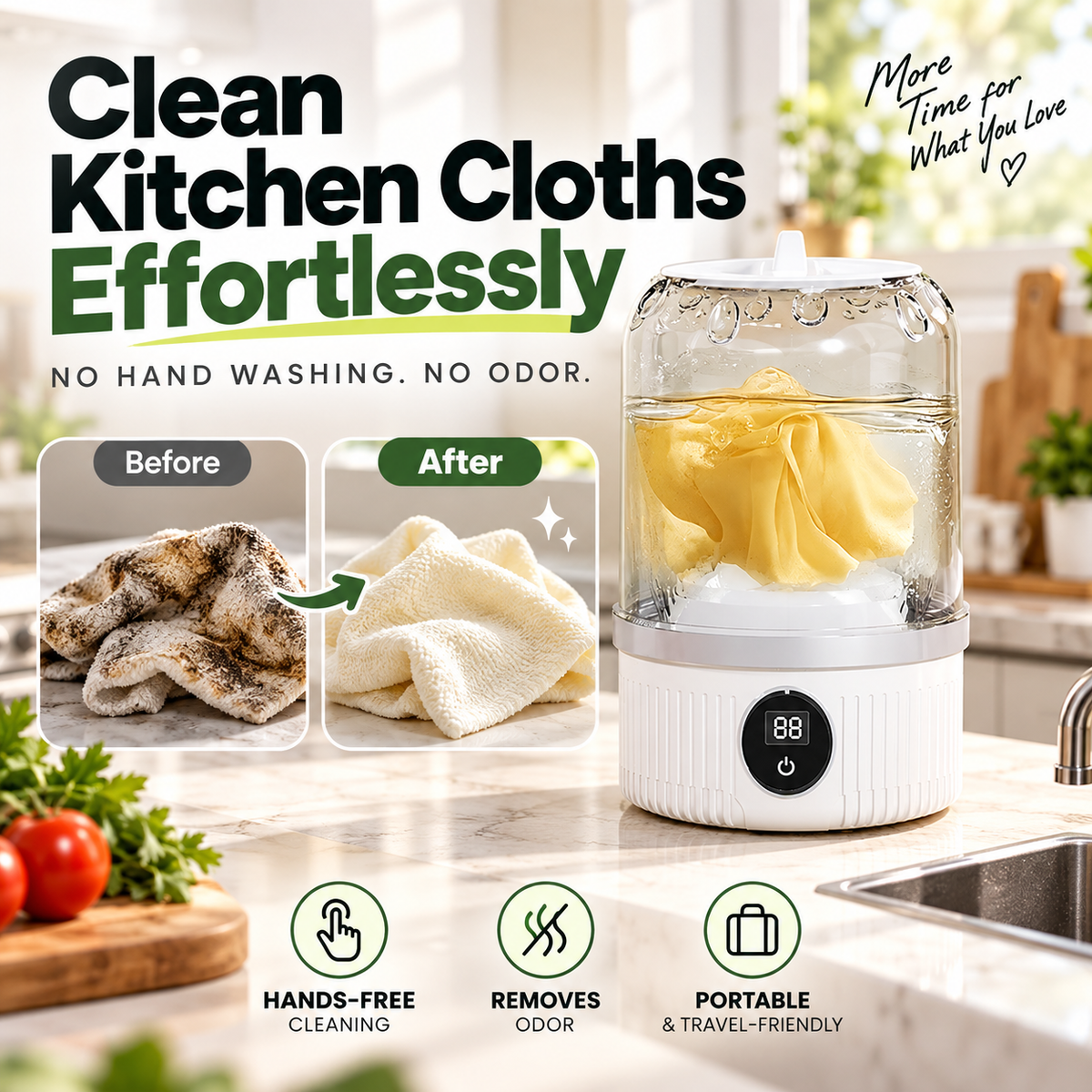 🧺🔋 Mini Portable Cordless Washing Machine – Rechargeable Underwear & Sock Washer 🧦✨