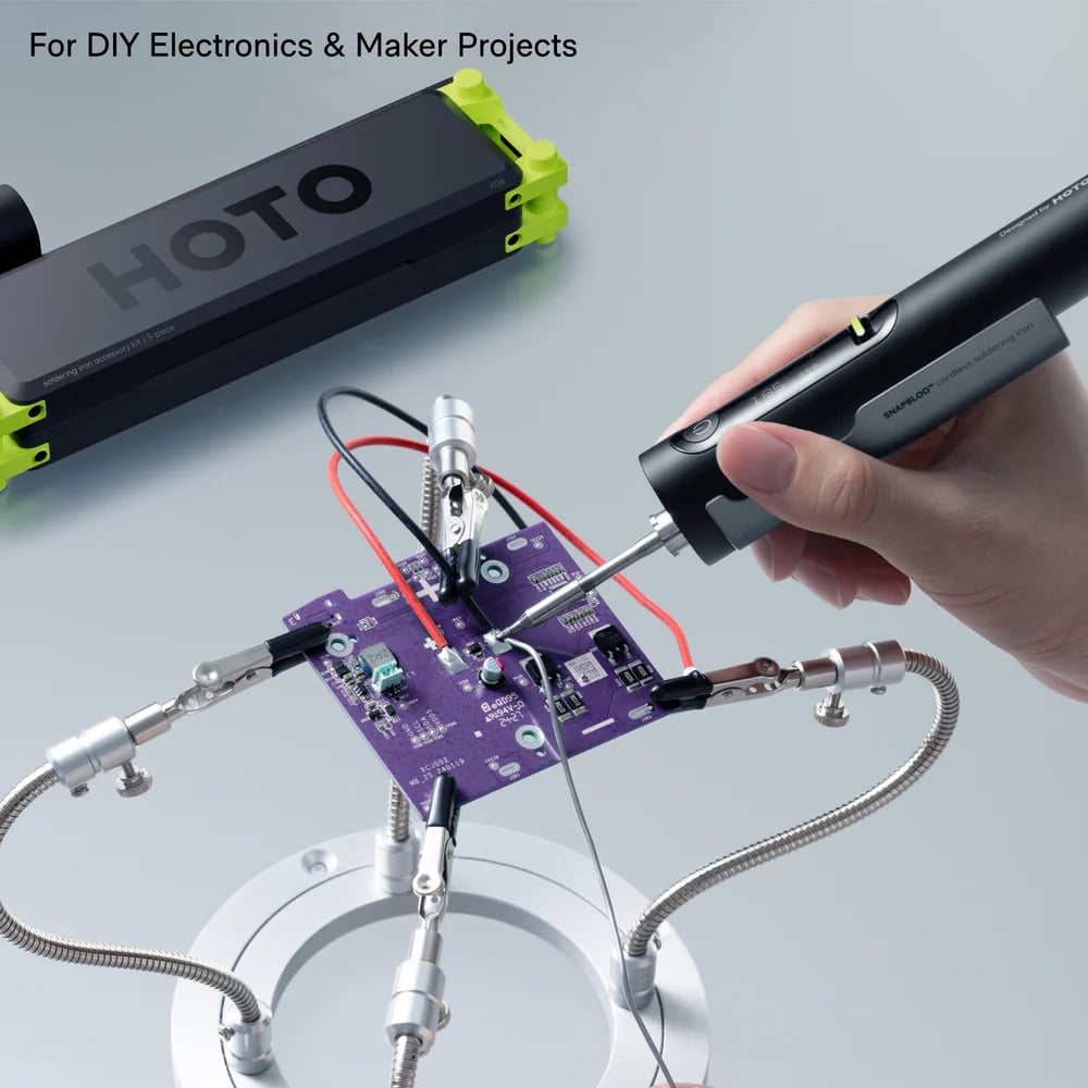 💯Cordless Soldering Iron Set – 3-Second Heat-Up to 400°F, 140W Plugged In / 60W Cordless, Smart PID Control, C245 Tips, USB-C & Power Bank Compatible