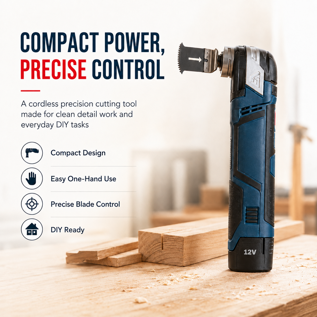 🛠️⚡ 12V Cordless Precision Cutter – Compact Multi-Function DIY Detail & Plunge Cutting Tool 🎯✨