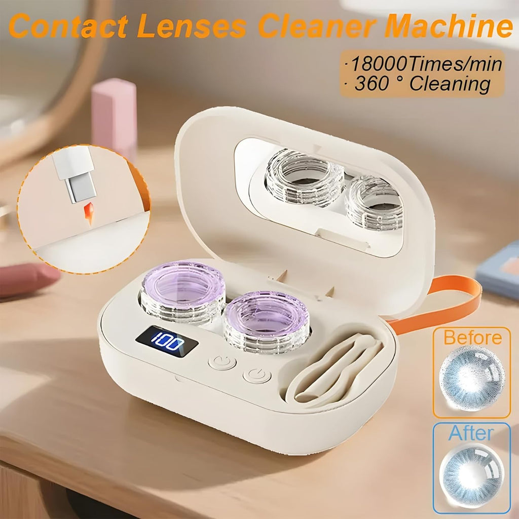 🔥2026 HOT SALE ✨ Ultrasonic Rechargeable Contact Lens Cleaner