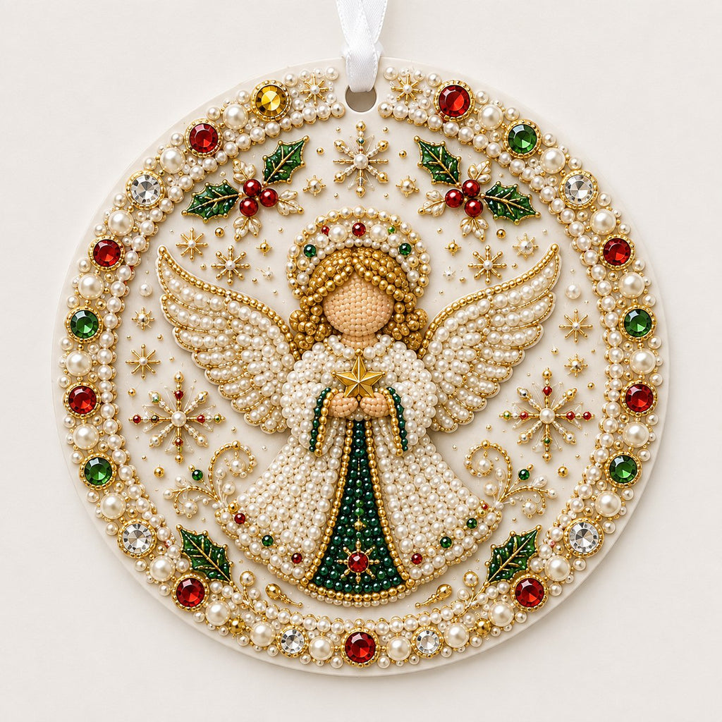 🌲✨ DIY Pearl & Gem Christmas Ornament Collection
