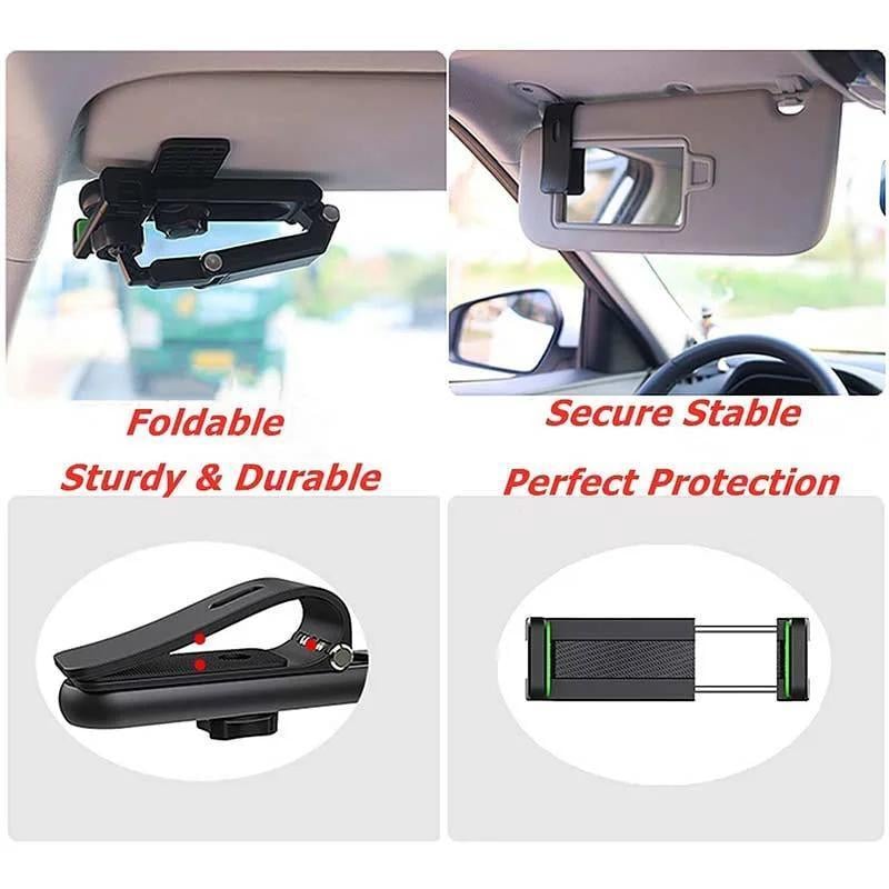 New 1080° multi-functional sun visor universal 360° rotating phone holder