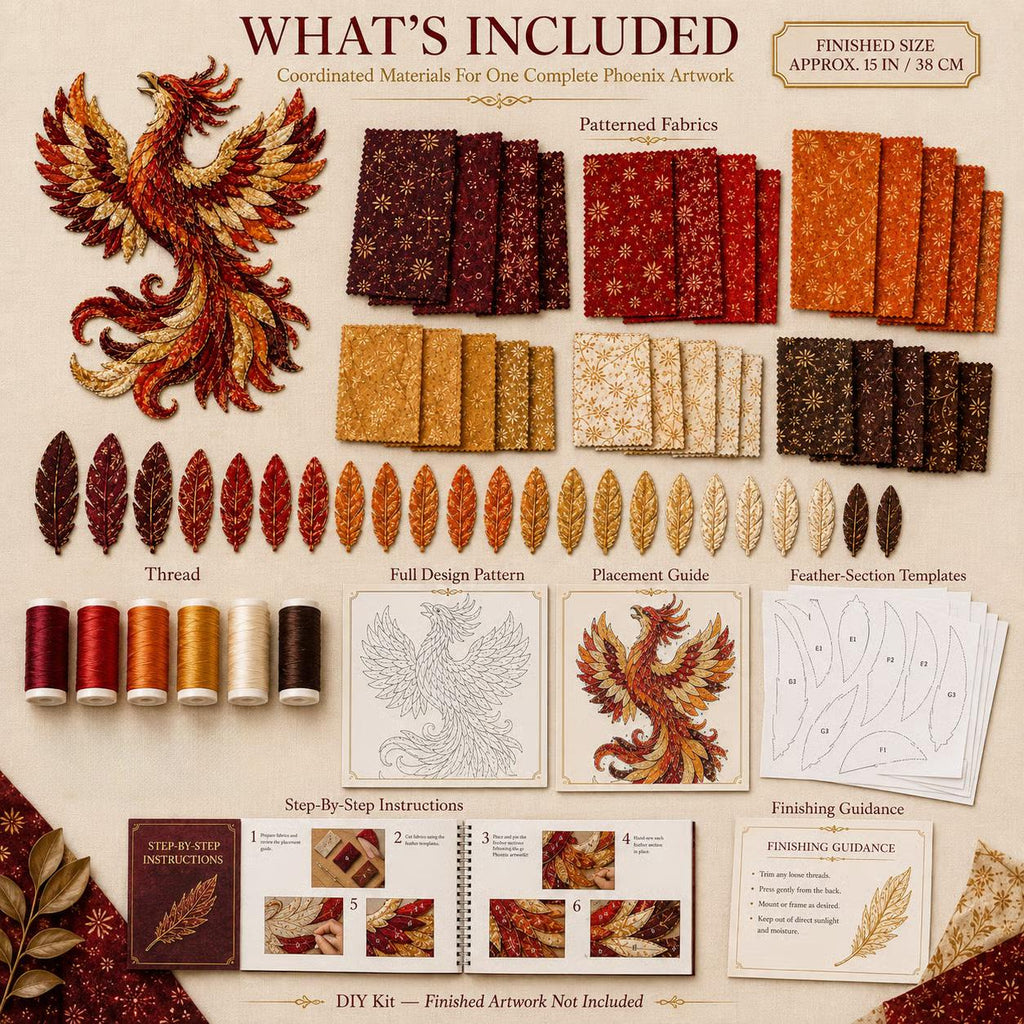 🌙 Beginner-Friendly Mythic Wilds DIY Patchwork Art Kit – Complete Sewing Craft Set 💕
