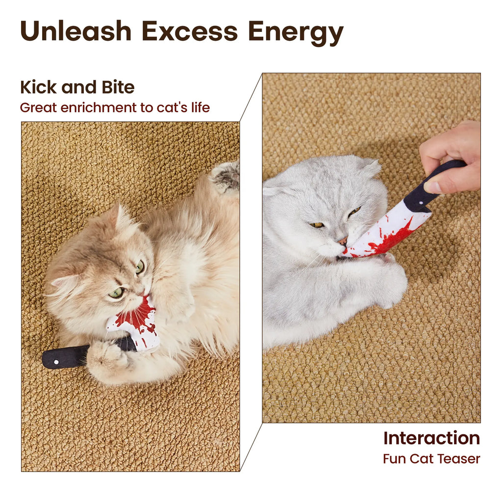 🎃🐱Spook Up Playtime – 4PCS Crinkly Halloween Cat Toys for Interactive Indoor Fun