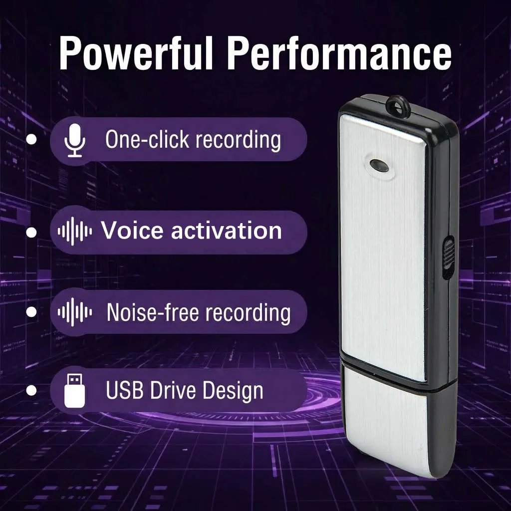 🎙️💾 USB Flash Drive Voice Recorder 2-in-1 – Voice Activated, Smart Noise Reduction, Auto File Save 🔊✨