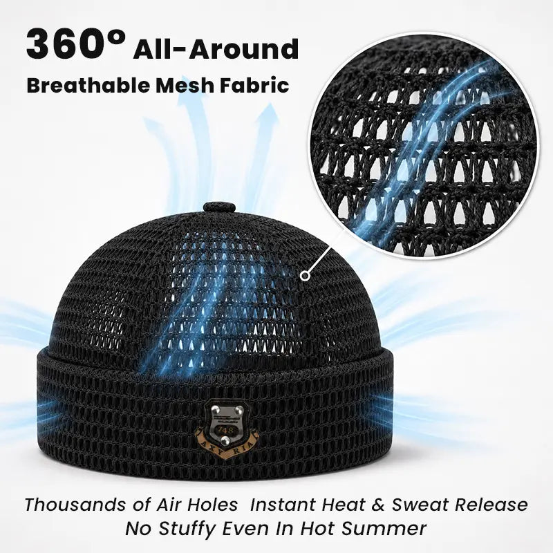 🧢🧢Men's 3-Pack Feather-Soft Blended Yarns Mesh Netting Beanies