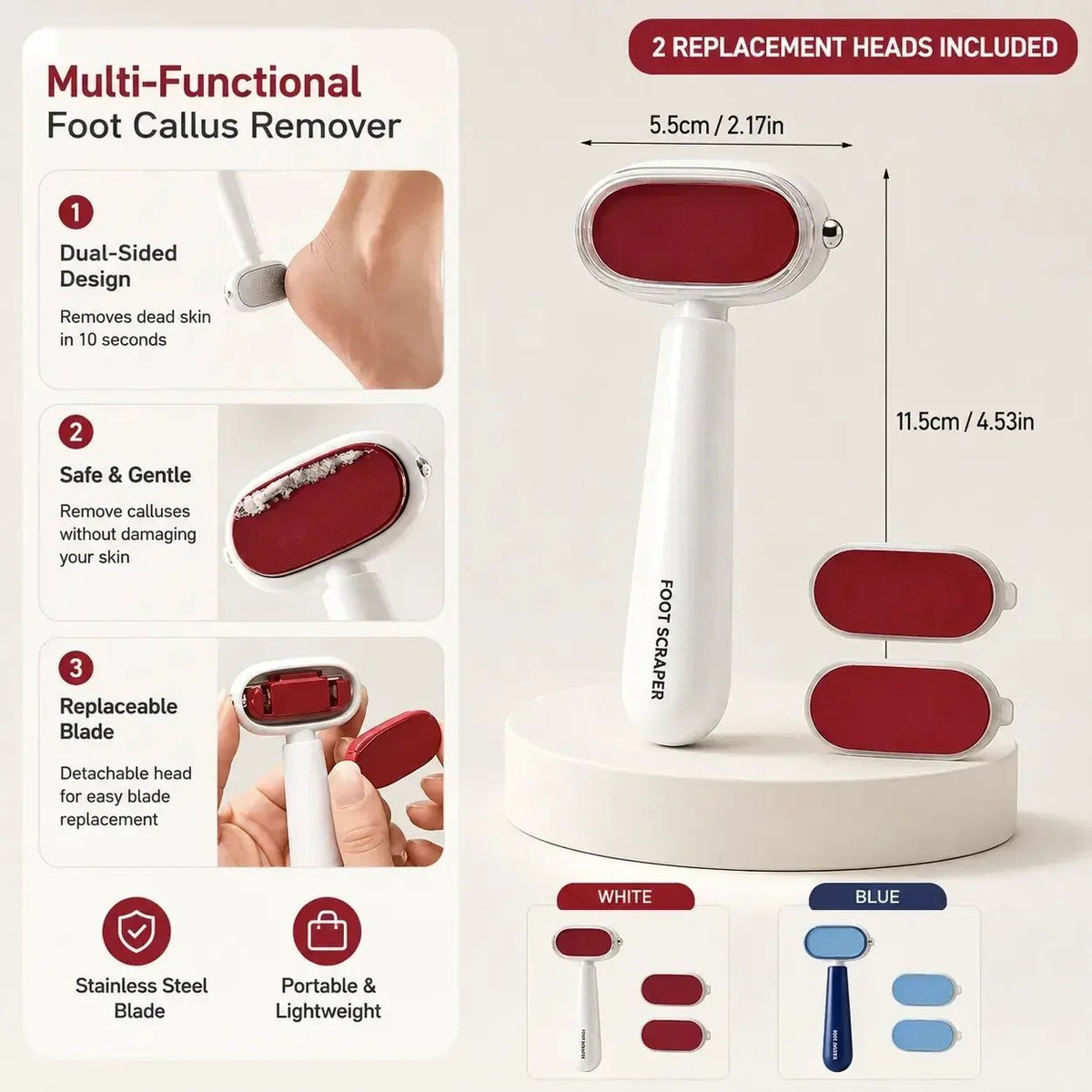 2PCS-Dual-Sided Foot Callus Remover – Smooth, Soft Feet Without the Fuss🦶