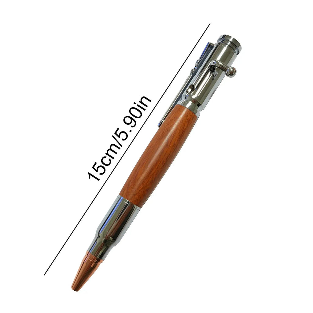 🔥🖊100% Handmade Bolt Action Wooden Bullet PenTM | Crafted From Real Wood & Bullet Casing