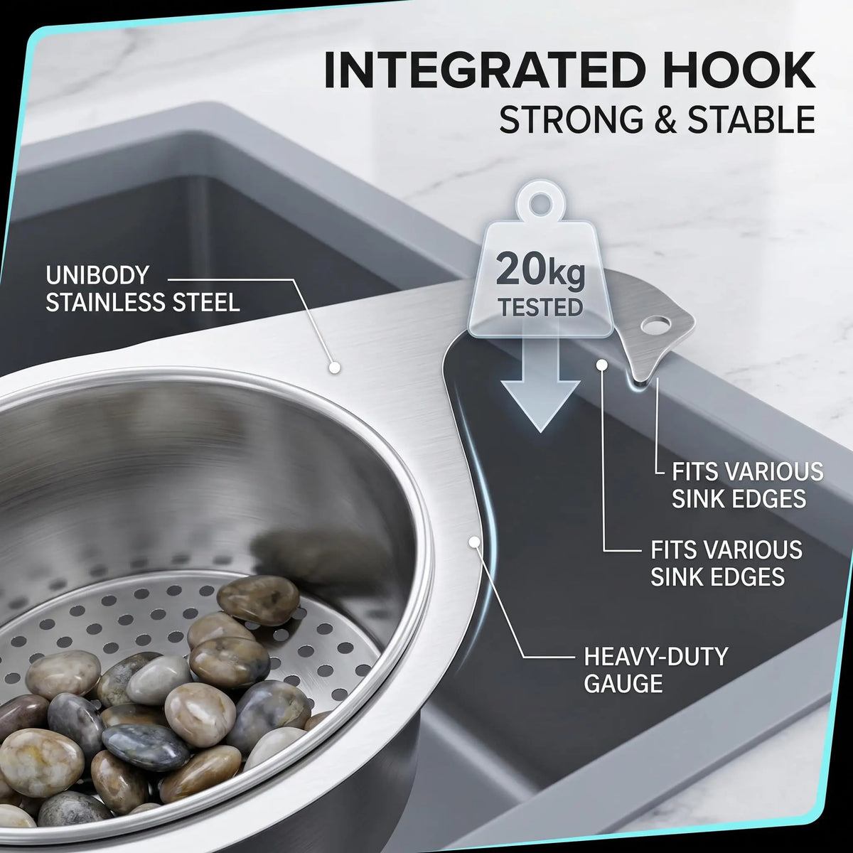 💧 Stainless Steel Swan Sink Strainer Basket – Decorative Kitchen Drain Filter | Food Waste & Debris Catcher for Sink & Drain