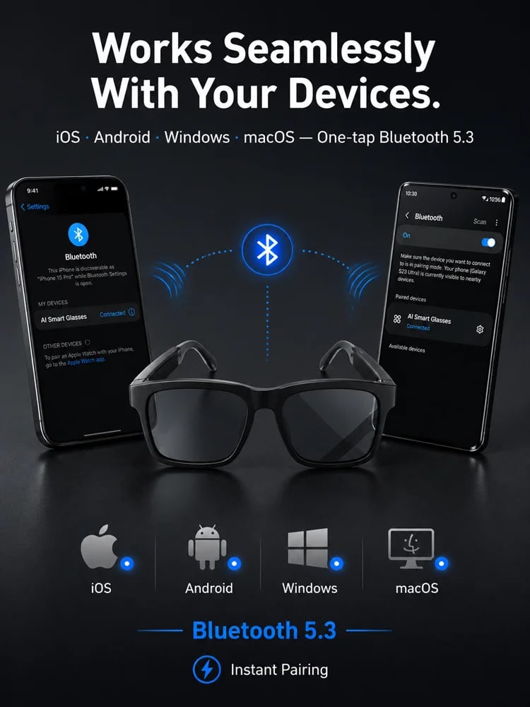 👓 AI Smart Bluetooth Glasses 🤖✨
