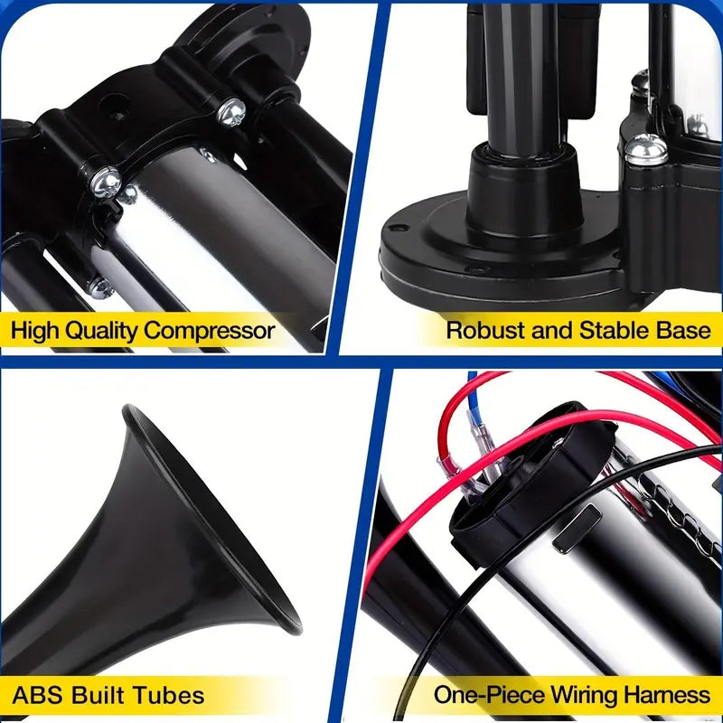 📢🔊 2026 Upgraded 12V 130DB Air Horn Dual Horn Kit with Air Compressor 🚗✨