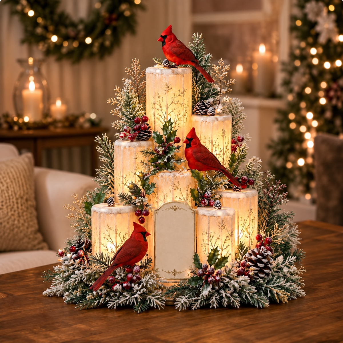 🎅🎄 Christmas Santa Table Centerpiece – Festive Winter Holiday Decor！！！✨✨