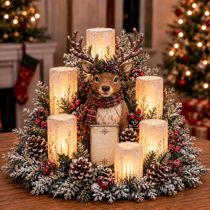 🎅🎄 Christmas Santa Table Centerpiece – Festive Winter Holiday Decor！！！✨✨