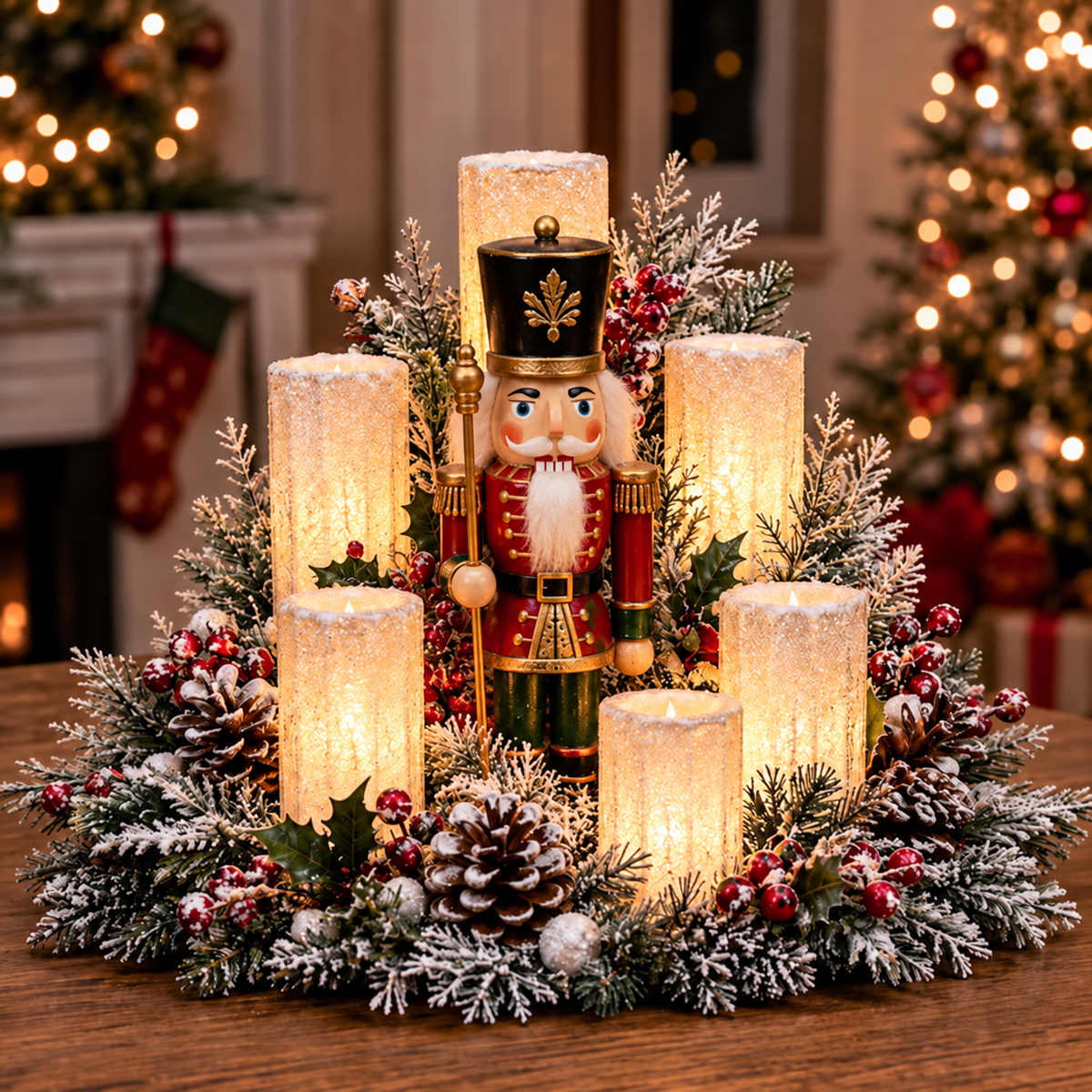 🎅🎄 Christmas Santa Table Centerpiece – Festive Winter Holiday Decor！！！✨✨