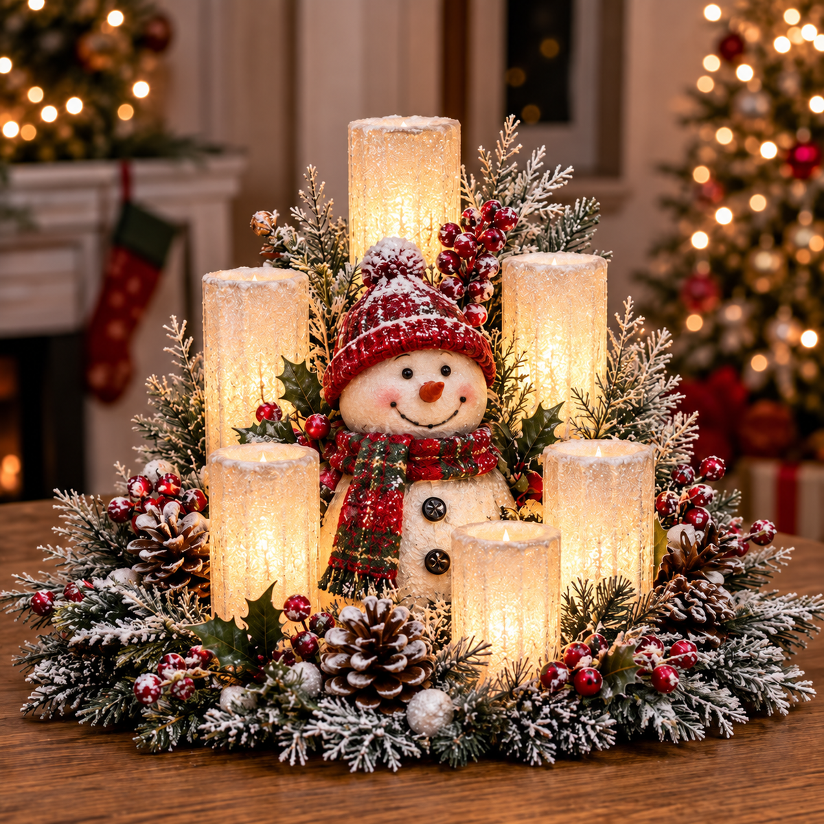 🎅🎄 Christmas Santa Table Centerpiece – Festive Winter Holiday Decor！！！✨✨