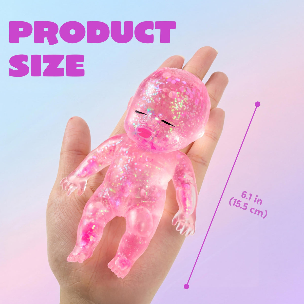 ✨ 3PCS Glitter Baby Squishies, Soft Slow-Return Toys, Party Favors & Gifts 🎁