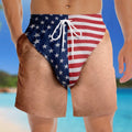 🏖️🇺🇸 Funny Patriotic Men's Swim Trunks – Freedom & Chill Summer Beach Shorts