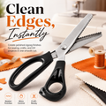 🔥LAST DAY 49% OFF✂️ Professional Pinking Shears – Stainless Steel Zigzag Fabric Cutting Scissors